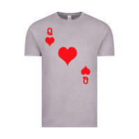 Vintage Zinc Queen Of Hearts  Playing Card   Halloween Costume Vintage Tee - longCreatives