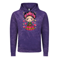 Cloud Purple Mexican Girl Vintage Hoodie - texasbilliewilder