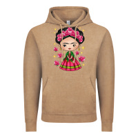 Vintage Coffee Mexican Girl Vintage Hoodie - texasbilliewilder