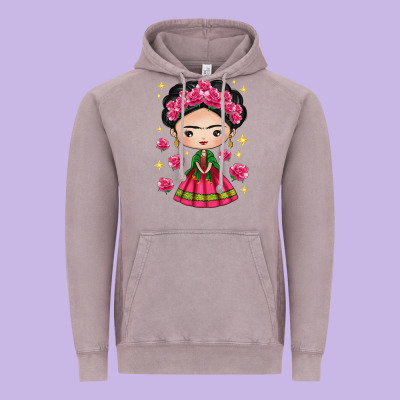Mexican Girl Vintage Hoodie Designed By Texasbilliewilder