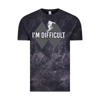 Cloud Black I'm Difficult Double Black Diamond Skiing Vintage Tee - longCreatives