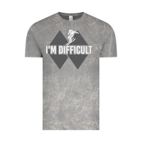 Cloud Rock I'm Difficult Double Black Diamond Skiing Vintage Tee - longCreatives