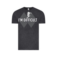 Vintage Black I'm Difficult Double Black Diamond Skiing Vintage Tee - longCreatives