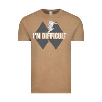 Vintage Coffee I'm Difficult Double Black Diamond Skiing Vintage Tee - longCreatives