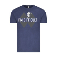 Vintage Denim I'm Difficult Double Black Diamond Skiing Vintage Tee - longCreatives
