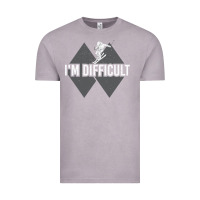 Vintage Zinc I'm Difficult Double Black Diamond Skiing Vintage Tee - longCreatives