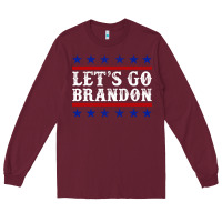 Burgundy Let's Go Brandon Long Sleeve Tee - Jasminsmagicworld