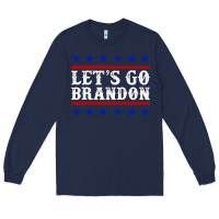 Navy Let's Go Brandon Long Sleeve Tee - Jasminsmagicworld
