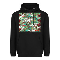 Black christmas magic pattern Heavyweight Hoodie - CowhideDigitalArt