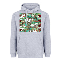 Heather Grey christmas magic pattern Heavyweight Hoodie - CowhideDigitalArt