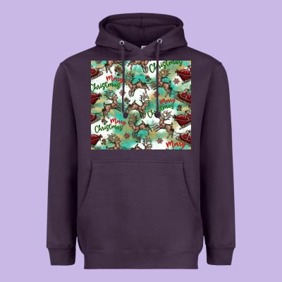 Christmas Magic Pattern Heavyweight Hoodie Designed By Cowhidedigitalart