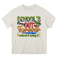 Cream schools out forever Heavy Core Tee - NancyCooperArtShop