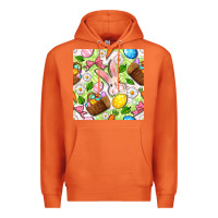 Carrot Easter Hamper With Bunny Seamless Pattern Premium Hoodie - BundleAndBundleShop