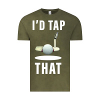 Vintage Olive I'd Tap That TFunny Golf Vintage Tee - longCreatives