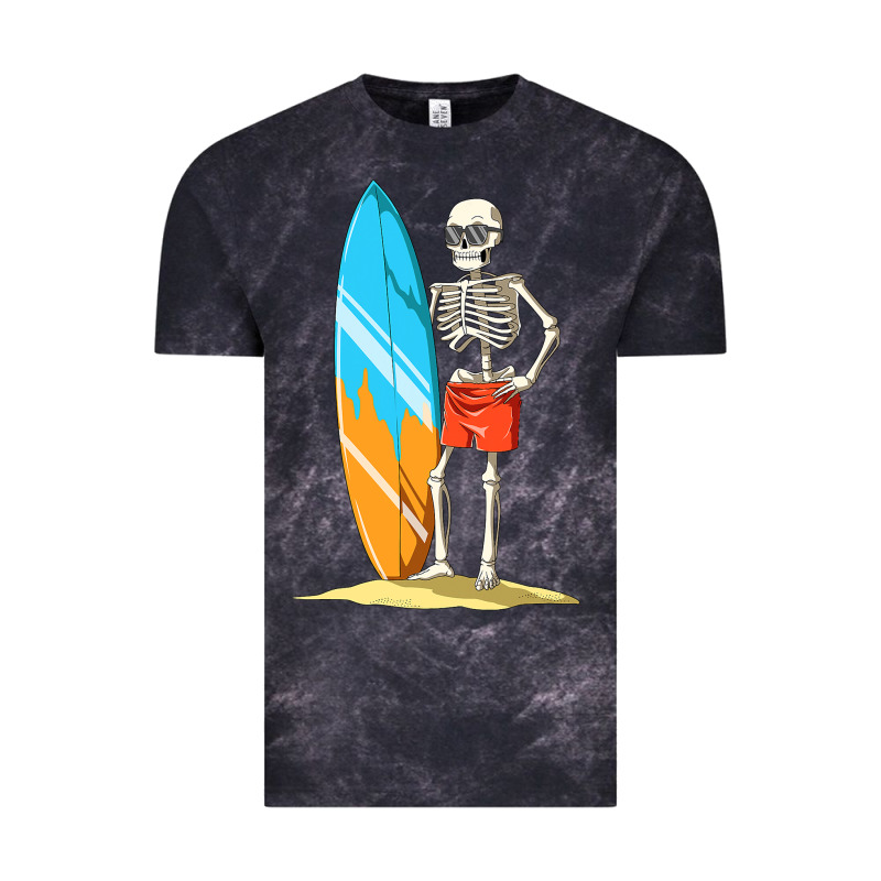 Surfing Skeleton Halloween Themed Surf Lovers Gift Vintage Tee by longCreatives | Teevron