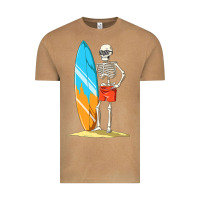 Vintage Camel Surfing Skeleton Halloween Themed Surf Lovers Gift Vintage Tee - longCreatives