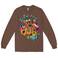 Chestnut Holy cow i am cute baby cow Long Sleeve Tee - HowdyJamesFarm
