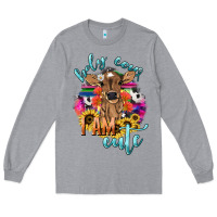 Heather Grey Holy cow i am cute baby cow Long Sleeve Tee - HowdyJamesFarm