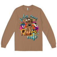 Toasted Coconut Holy cow i am cute baby cow Long Sleeve Tee - HowdyJamesFarm