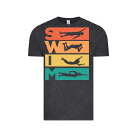 Vintage Black Retro Vintage Swimming Gift For Swimmers Vintage Tee - longCreatives
