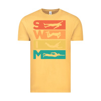 Vintage Mustard Retro Vintage Swimming Gift For Swimmers Vintage Tee - longCreatives