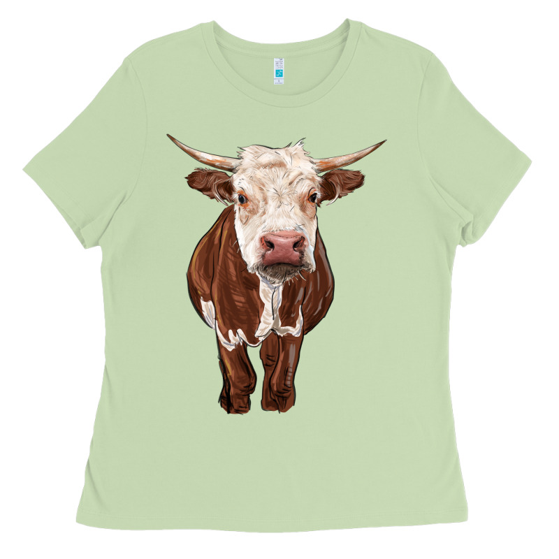 Hereford Cow Ladies Tee by RanaPortraitStore | Teevron