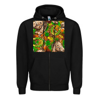 Black St. Patrick's Day Horse With Horseshoes Seamless Zipper Hoodie - FaDigitalArtStudio