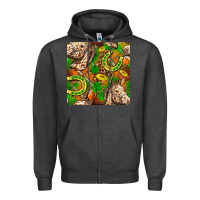 Charcoal Heather St. Patrick's Day Horse With Horseshoes Seamless Zipper Hoodie - FaDigitalArtStudio