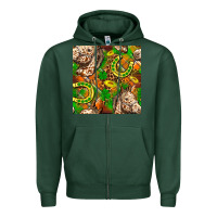 Sports Green St. Patrick's Day Horse With Horseshoes Seamless Zipper Hoodie - FaDigitalArtStudio