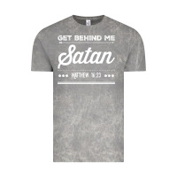 Cloud Rock Get behind me Satan Matthew 1623 Quote Vintage Tee - longCreatives