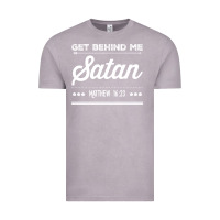 Vintage Zinc Get behind me Satan Matthew 1623 Quote Vintage Tee - longCreatives