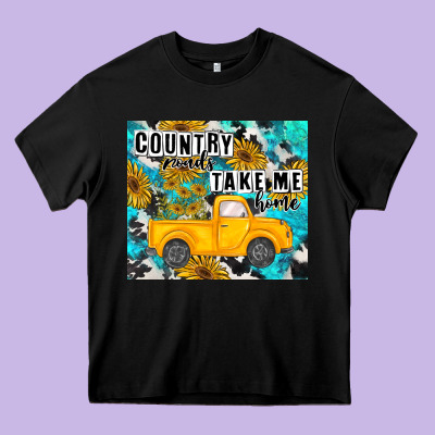 Country Roads Take Me Home Heavy Core Tee Designed By Maliassmallbusiness