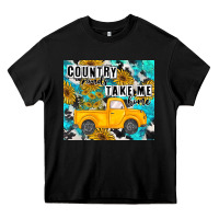 Black country roads take me home Heavy Core Tee - MaliasSmallBusiness