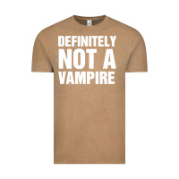Vintage Coffee Definitely Not A Vampire merch Vintage Tee - longCreatives