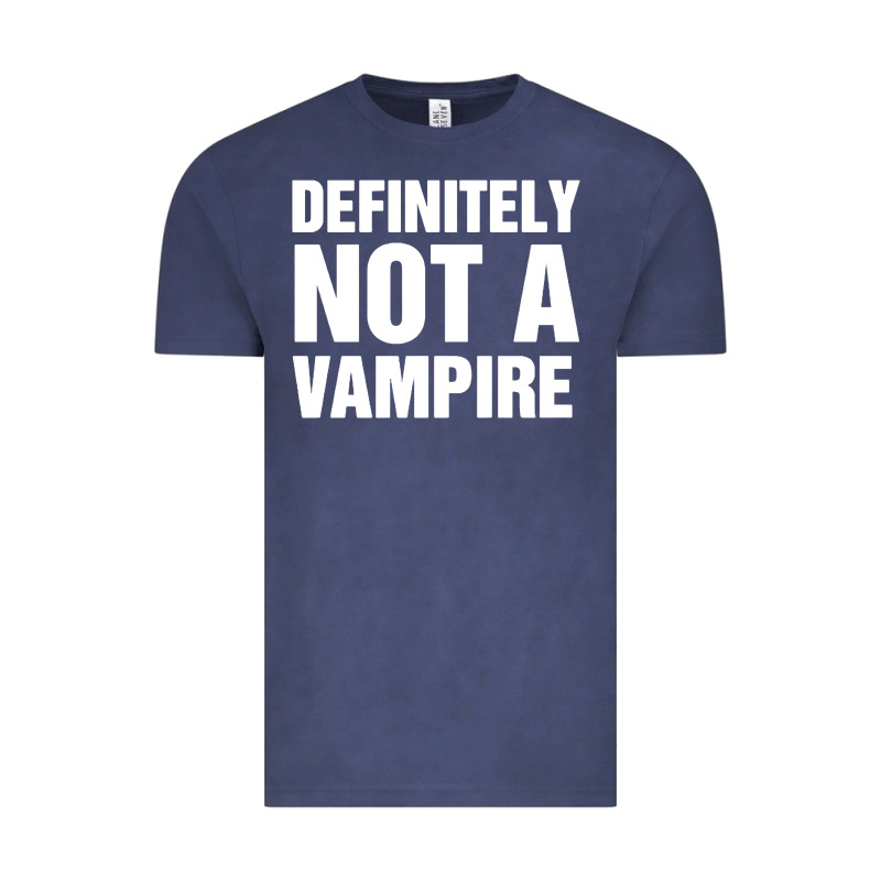 Definitely Not A Vampire Merch Vintage Tee by longCreatives | Teevron