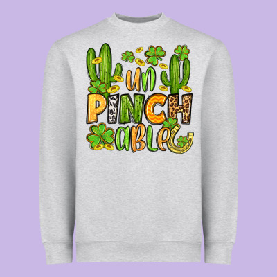 Un Pinch Able  St. Patrick's Day Heavyweight Sweatshirt Designed By Oliviacreatesart