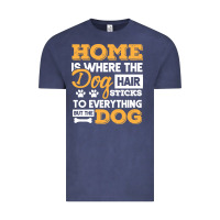 Vintage Denim dog t  shirt home is where the dog hair stick funny  gift t  shirt Vintage Tee - longCreatives