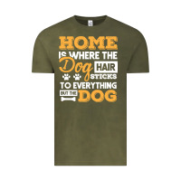 Vintage Olive dog t  shirt home is where the dog hair stick funny  gift t  shirt Vintage Tee - longCreatives