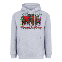 Heather Grey merry Christmas teeth Heavyweight Hoodie - CowhideDigitalArt