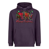 Plum merry Christmas teeth Heavyweight Hoodie - CowhideDigitalArt
