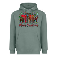 Sage merry Christmas teeth Heavyweight Hoodie - CowhideDigitalArt