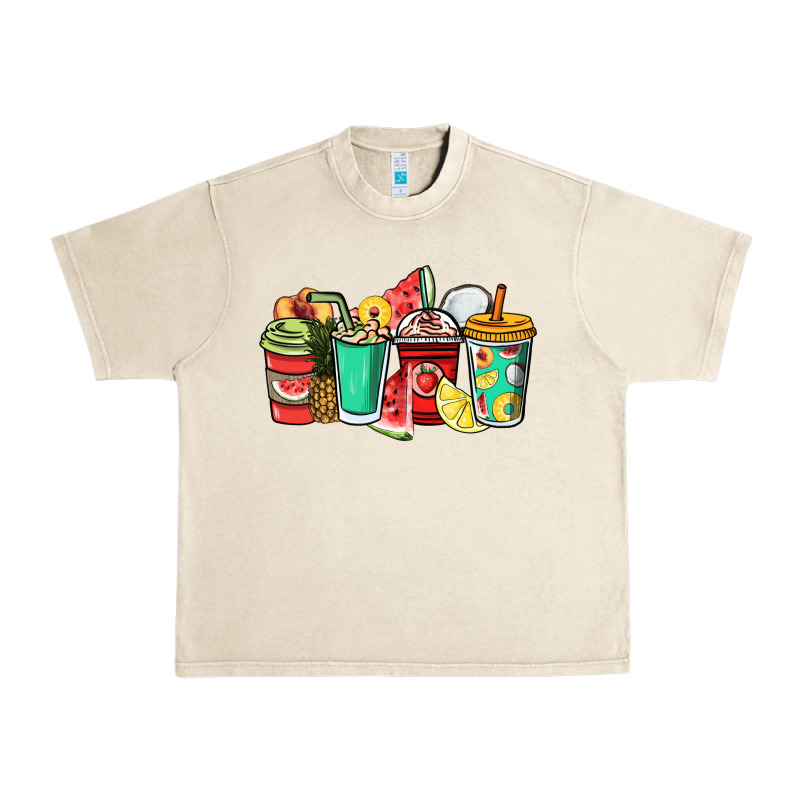 Fruits Coffee Cups Urban Heavy Tee by NancyCooperArtShop | Teevron