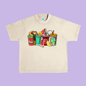 Fruits Coffee Cups Urban Heavy Tee Designed By Nancycooperartshop