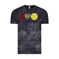 Cloud Black Peace Love Softball Vintage Tee - Bettercallsaul
