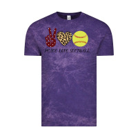 Cloud Purple Peace Love Softball Vintage Tee - Bettercallsaul