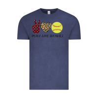 Vintage Denim Peace Love Softball Vintage Tee - Bettercallsaul