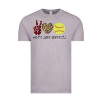 Vintage Zinc Peace Love Softball Vintage Tee - Bettercallsaul
