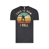 Vintage Black Skater - This Is How I Roll Retro Skateboard Gift Vintage Tee - longCreatives