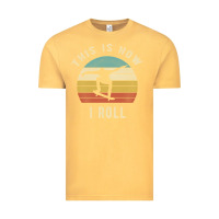 Vintage Mustard Skater - This Is How I Roll Retro Skateboard Gift Vintage Tee - longCreatives