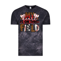 Cloud Black my heart is on that field baseball Vintage Tee - RanaPortraitStore